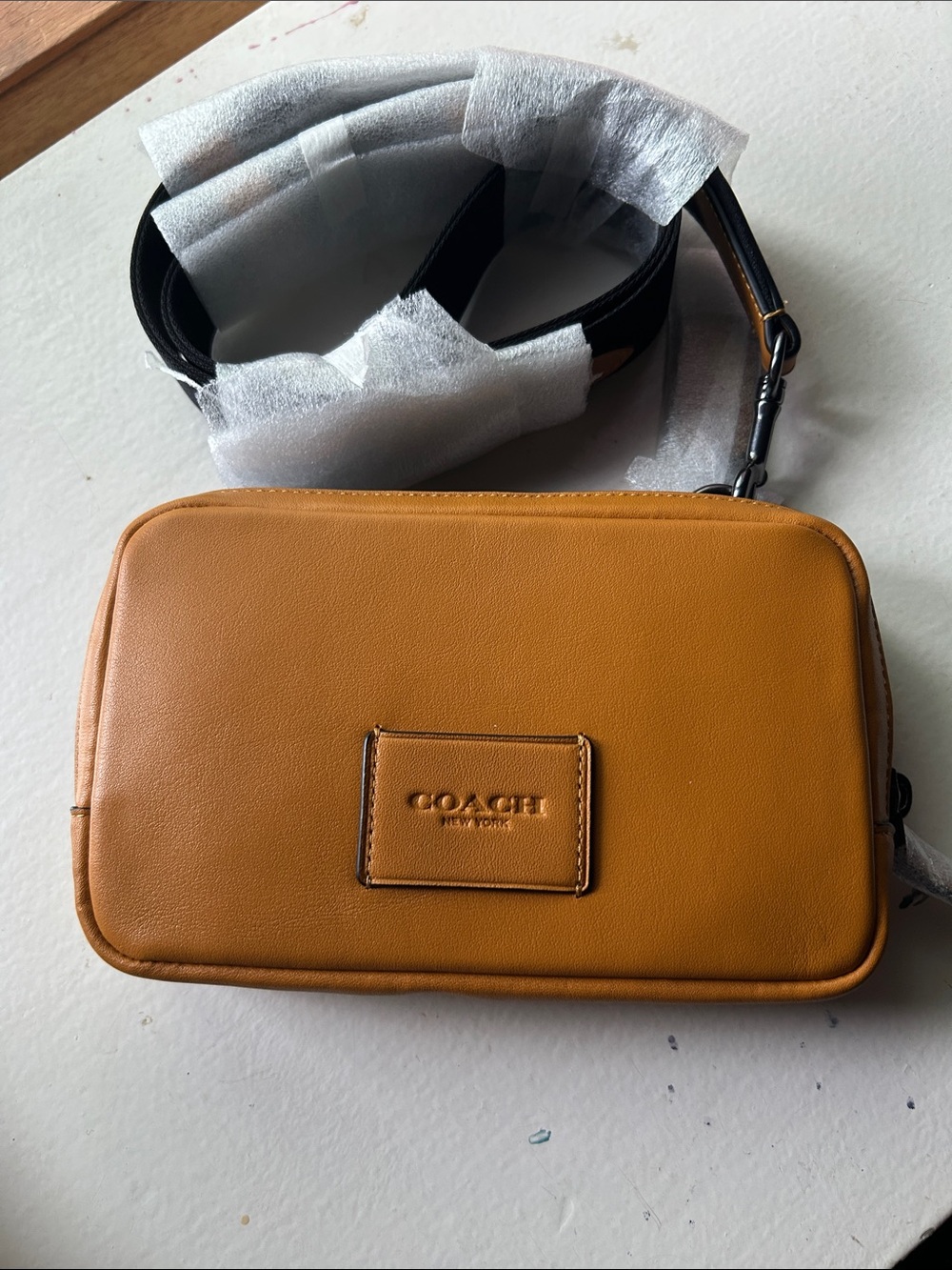 Coach Leather Camera Messenger Crossbody
